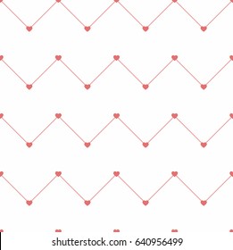 Seamless geometric pattern with heart
