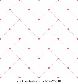 Seamless geometric pattern with heart