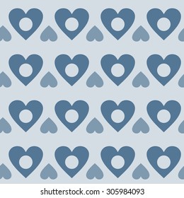 Seamless geometric pattern with hearts.