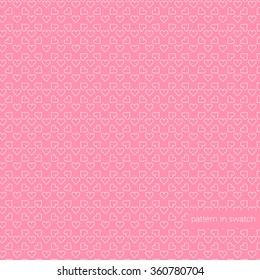 Seamless geometric pattern with hearts. 