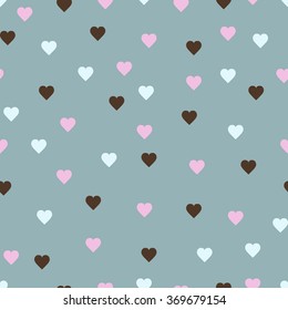 Seamless geometric pattern with hearts