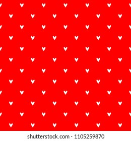 Seamless geometric pattern with hearts, Christmas theme, Vector illustration background