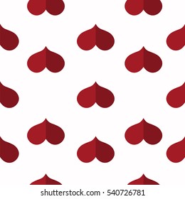Seamless geometric pattern with hearts. Valentines day background. Flat background
