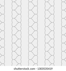 Seamless geometric pattern with hearts. Vector repeating texture