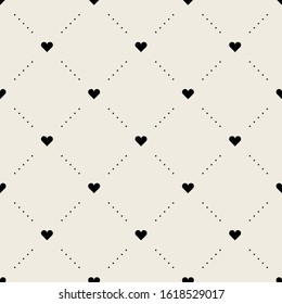 Seamless Geometric Pattern Hearts Vector Repeating Stock Vector ...