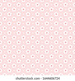 Seamless geometric pattern with hearts. Vector repeating texture
