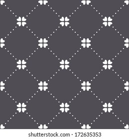 Seamless geometric pattern with hearts. Vector repeating texture
