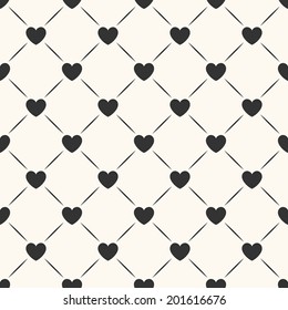 Seamless Geometric Pattern Hearts Vector Illustration Stock Vector ...