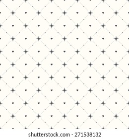 Seamless geometric pattern. Hearts. vector repeating texture