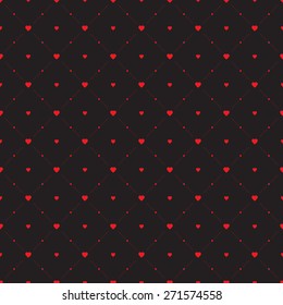 Seamless geometric pattern. Hearts. vector repeating texture