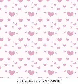 Seamless geometric pattern with hearts. Vector repeating texture