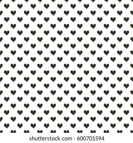 Seamless geometric pattern with hearts. Vector illustration for romantic design