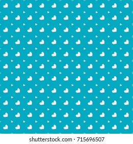 Seamless geometric pattern with hearts. Vector repeating texture background.