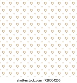 seamless geometric pattern with hearts. Vector repeating texture background.