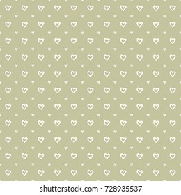 seamless geometric pattern with hearts. Vector repeating texture background.