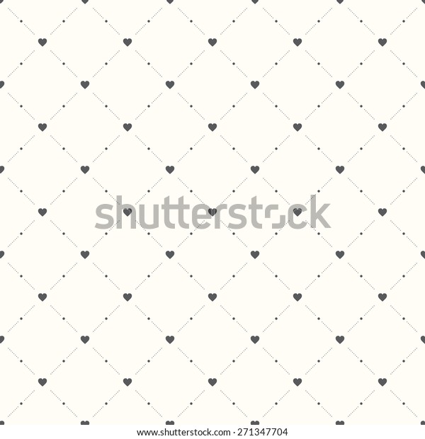 Seamless Geometric Pattern Hearts Vector Repeating Stock Vector ...