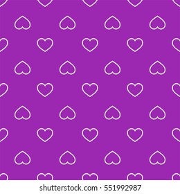 Seamless geometric pattern with hearts.Vector illustration on a valentines day.