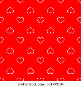 Seamless geometric pattern with hearts.Vector illustration on a valentines day.