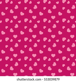 Seamless geometric pattern with hearts.Vector illustration on a valentines day.