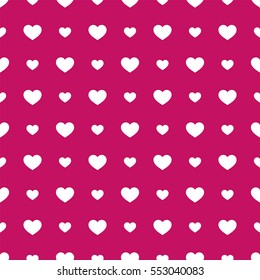 Seamless geometric pattern with hearts.Vector illustration on a valentines day.