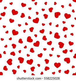 Seamless geometric pattern with hearts.Vector illustration.