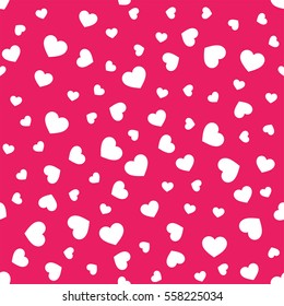 Seamless geometric pattern with hearts.Vector illustration.