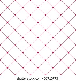 Seamless geometric pattern with hearts.Vector repeating texture.
