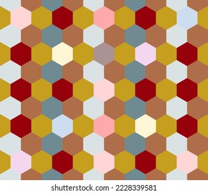 seamless geometric pattern with hexagon 