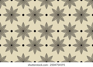 Seamless geometric pattern with hexagon grid line, modern triangle repeats background vector.