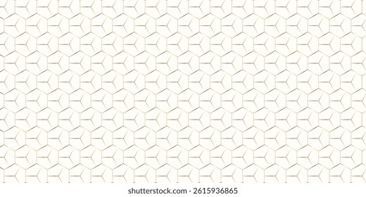  Seamless geometric pattern with hexagon grid line, modern triangle repeats background vector.