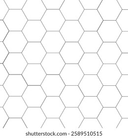 seamless geometric pattern of hexagons