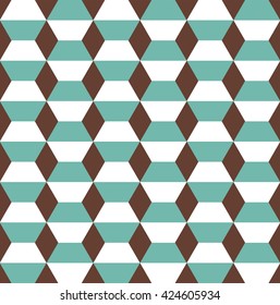 Seamless geometric pattern with hexagons