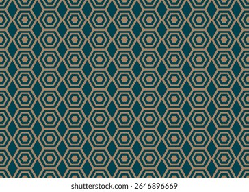 Seamless geometric pattern with hexagons. Modern geometric background for wallpapers, textiles, branding, packaging, or apparel design.