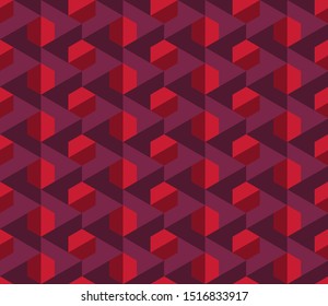 Seamless geometric pattern with hexagons. Textile printing, fabric, package, cover, greeting cards.