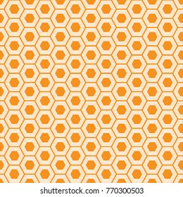 Seamless geometric pattern with honeycombs in Oriental style