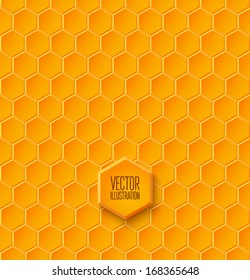 Seamless geometric pattern with honeycombs. Vector illustration