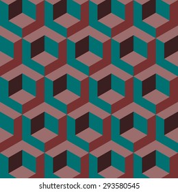 seamless geometric pattern of illusion background texture.