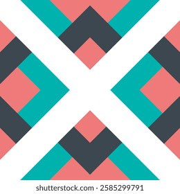 seamless geometric pattern illustration for textile print, wrapping paper, cover design