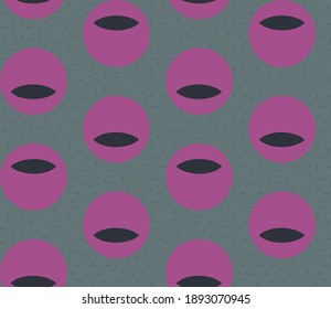 Seamless geometric pattern with the image of balls, peas, dashes, cat eyes. Vector design for great web banner, business presentation, brand package, fabric, print, wallpaper, postcard.