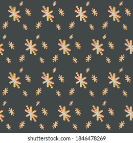 Nahtloses geometrisches Muster mit dem Bild von Weihnachtsrentieren und Schneeflocken. Vektordesign für Ferien-Web-Banner, Business-Präsentation, Markenpaket, Stoff, Druck, Tapete, Postkarten.