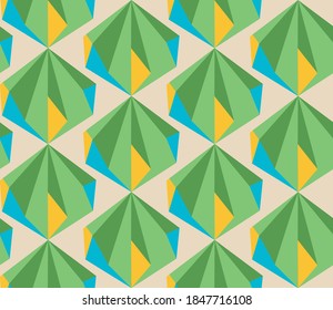 Seamless geometric pattern with the image of Christmas balls. Vector design for holiday web banner, business presentation, brand package, fabric, print, wallpaper, postcards.