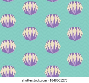 Seamless geometric pattern with the image of Christmas balls. Vector design for holiday web banner, business presentation, brand package, fabric, print, wallpaper, postcards.