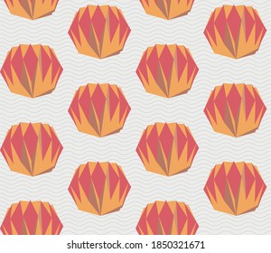 Seamless geometric pattern with the image of Christmas balls. Vector design for holiday web banner, business presentation, brand package, fabric, print, wallpaper, postcards.