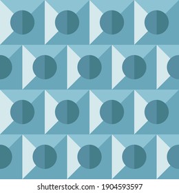 Seamless geometric pattern with the image of circles, squares, triangles. Vector design for web banner, business presentation, brand package, fabric, print, wallpaper, postcard.
