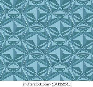 Seamless geometric pattern with the image of crystals, triangles, faces, polygons. Vector design for web banner, business presentation, brand package, fabric, print, wallpaper.