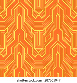 seamless geometric pattern with the image of the muzzle of a lion