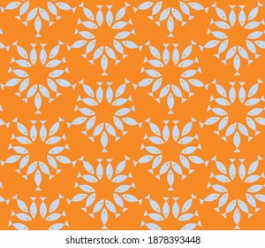 Seamless geometric pattern with the image of small fish, sea, fishes. Vector design for web banner, business presentation, brand package, fabric, print, wallpaper, postcard.