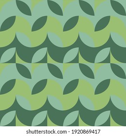 Seamless geometric pattern with the image of spring flowers, herbs, leaves, plants, circles. Vector design for web banner, business presentation, brand package, fabric, print, wallpaper, postcard.