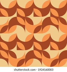 Seamless geometric pattern with the image of spring flowers, herbs, leaves, plants, circles. Vector design for web banner, business presentation, brand package, fabric, print, wallpaper, postcard.