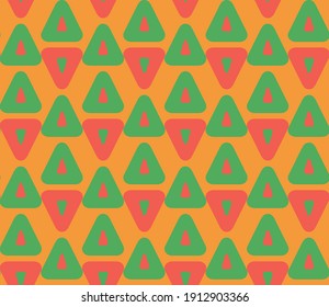 Seamless geometric pattern with the image of triangles, geometric shapes. Vector design for web banner, business presentation, brand package, fabric, print, wallpaper, postcard.